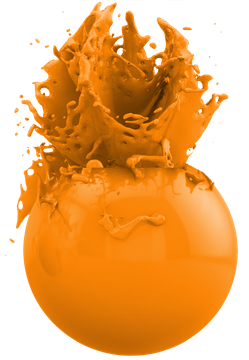 オレンジ塗料 F09